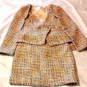 Venus Woman's Multi Color Two Piece Skirt & Cape Vest Set, Size: 2